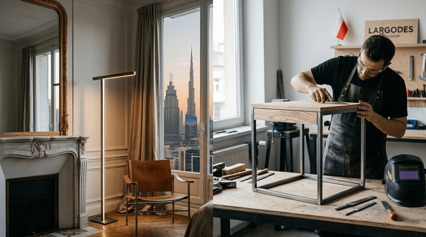 Cichy luksus po polsku. Co Largodes ma wspólnego z Francją, Włochami i Dubajem? - Largodes - Unikatowe meble z stali, drewna i kamienia