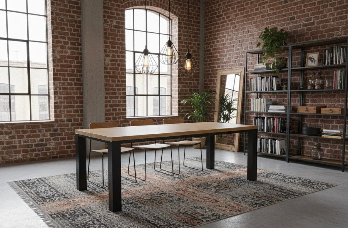 Stół ASK – siła zaklęta w nordyckiej opowieści - Largodes - drewno, stal, kamień i światlo w harmonii designu