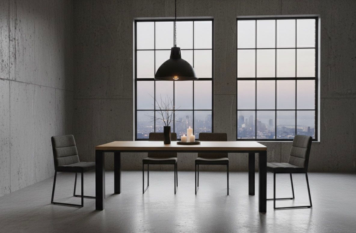 Stół ASK – siła zaklęta w nordyckiej opowieści - Largodes - drewno, stal, kamień i światlo w harmonii designu